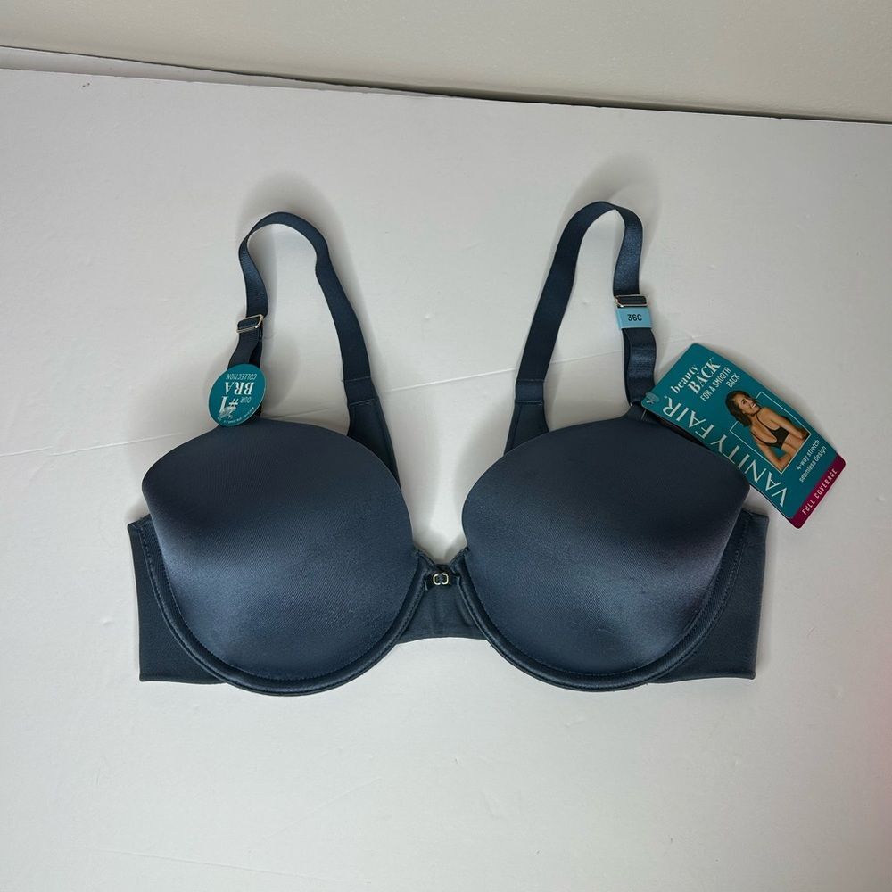 New Vanity Fair Blue T-Shirt lined full coverage Bra 36C